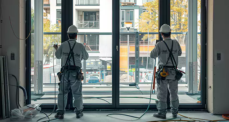 Patio Door Glass Replacement with Built-In Blinds in Port Orange, FL